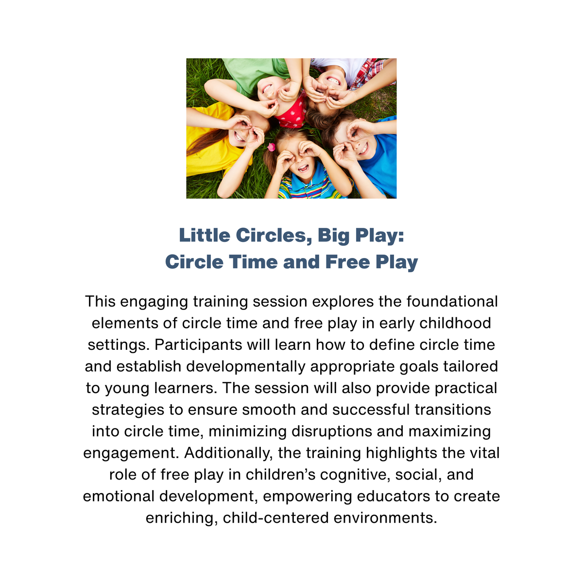 Little Circles, Big Play: Circle Time and Free Play - RU# 1772 10.20.26