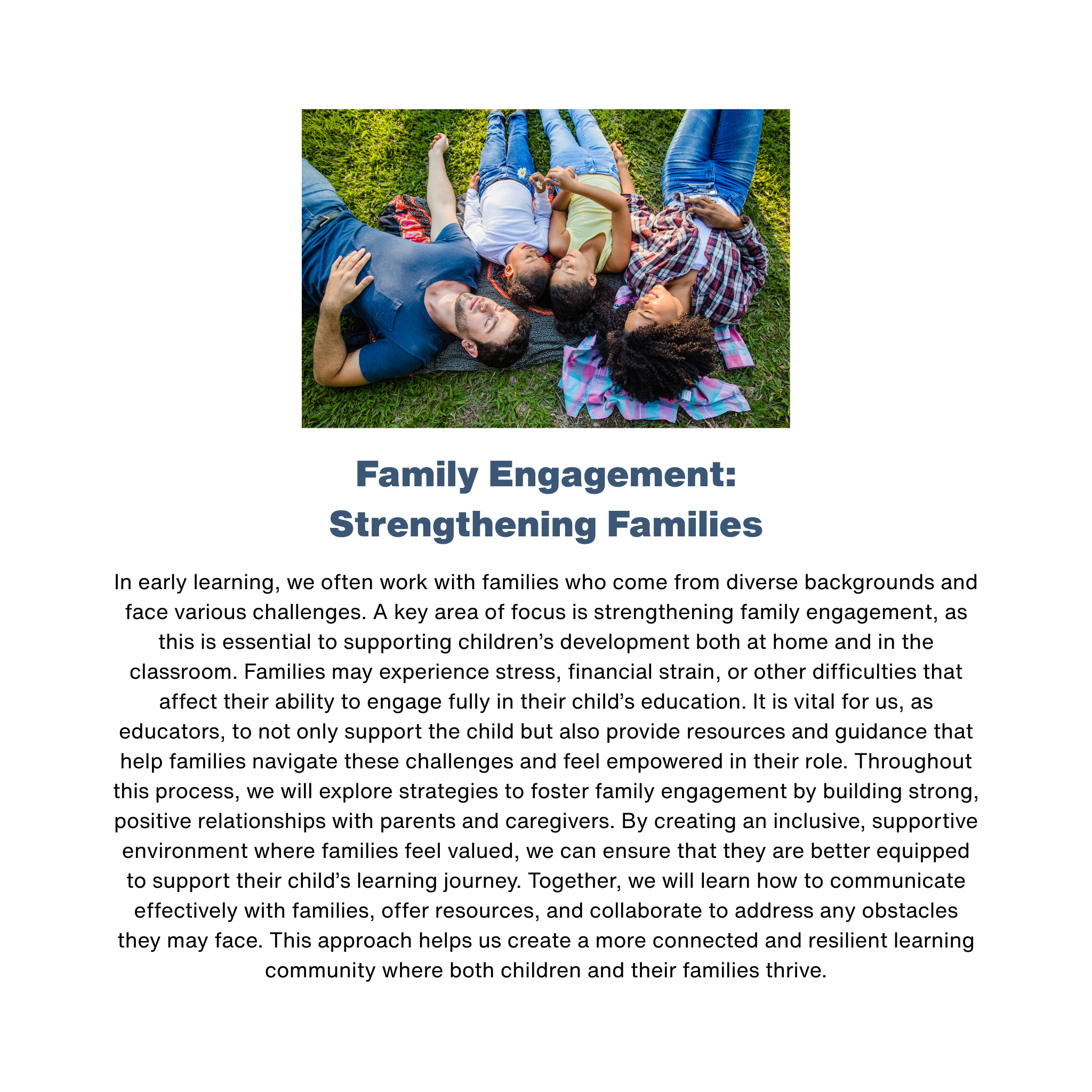 Family Engagement: Strengthening Families  - RU# 1772