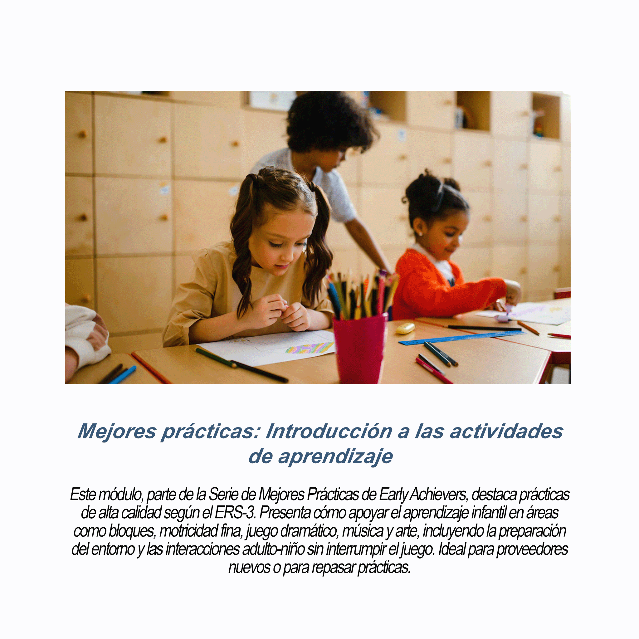 Introducción a las Mejores Prácticas: Actividades de Aprendizaje - RU# 1772.11/3/26