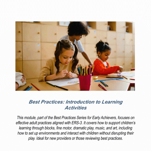 Best Practices Introduction to Learning Activities - RU# 1772.10/21/26